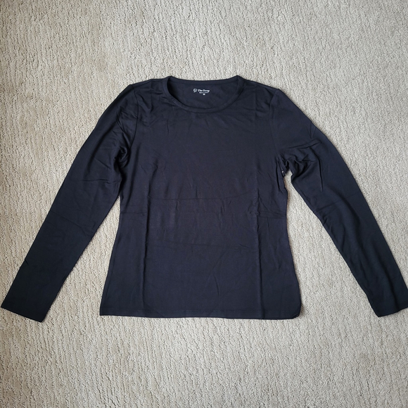 Women’s “Hannah” Long-Sleeve Fitted T-Shirt – The Drop – Black – Size M – NWT - Picture 2 of 7